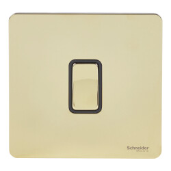 16AX 1G 2W SWITCH POL BRASS - Schneider Electric