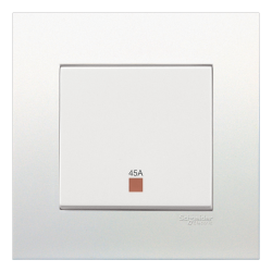 45A 1 GANG DOUBLE POLE SWTICH WITH NEON VIVACE - Schneider Electric