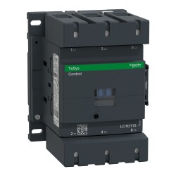 CONTACTOR 115A AC3 3P 24V DC NO+NC - Schneider Electric