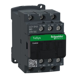 CONTACTOR 12A AC3 3P 24VDC NO+NC - Schneider Electric