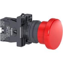 EMERGENCY PUSH BUTTON DIA40MM MUSHROOM RED 1NC - 2