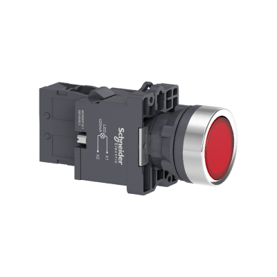 M22 PUSH BUTTON ILLUMINATED 240VAC YELLOW 1NO - 2