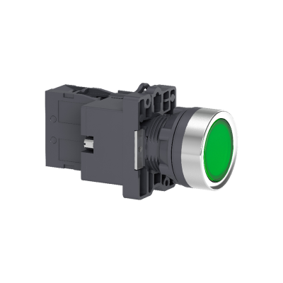 M22 PUSHBUTTON ILLUMINATED 24V AC/DC RED 1NO - 3