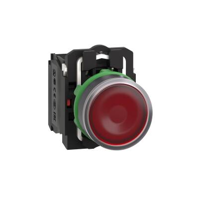 PUSH BUTTON ILLUMINATED STOP RED 24V DC NO + NC - 1