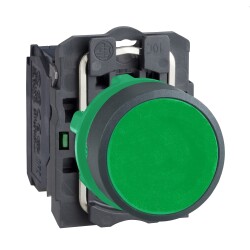PUSH BUTTON SCHNEIDER GREEN WITH NO CONTACT - Schneider Electric