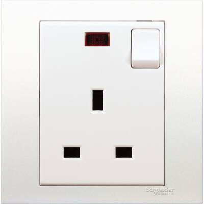 VIVACE 13A 250V 1GANG SWITCHED SOCKET WITH NEON - 1