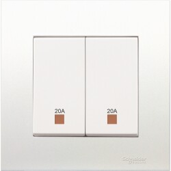 VIVACE 20A 250V 2G DP SWITCH WITH NEON - Schneider Electric