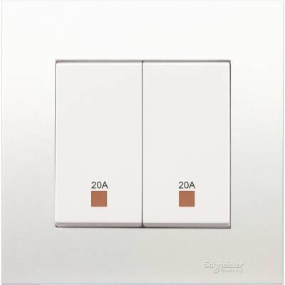 VIVACE 20A 250V 2G DP SWITCH WITH NEON - 1