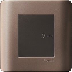 ZENCELO 10A BELL PRESS SWITCH SILVER BRONZE - Schneider Electric