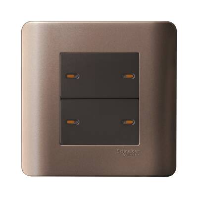 ZENCELO 20A 4 GANG 1 WAY SWITCH SILVER BRONZE - 1